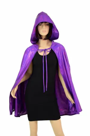 35" Grape Holo Hooded Cape