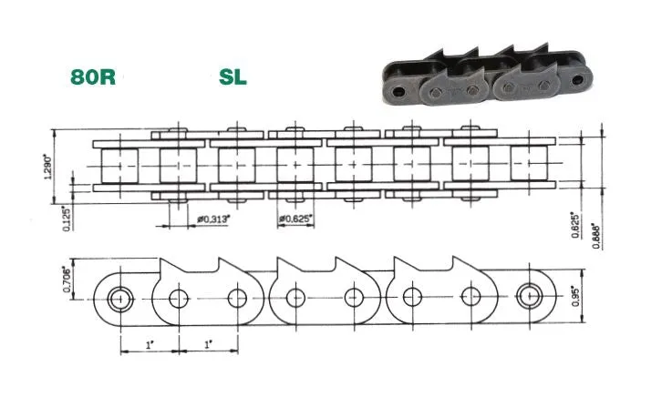 #80-1 Slasher Sharp Top Chain x 10ft