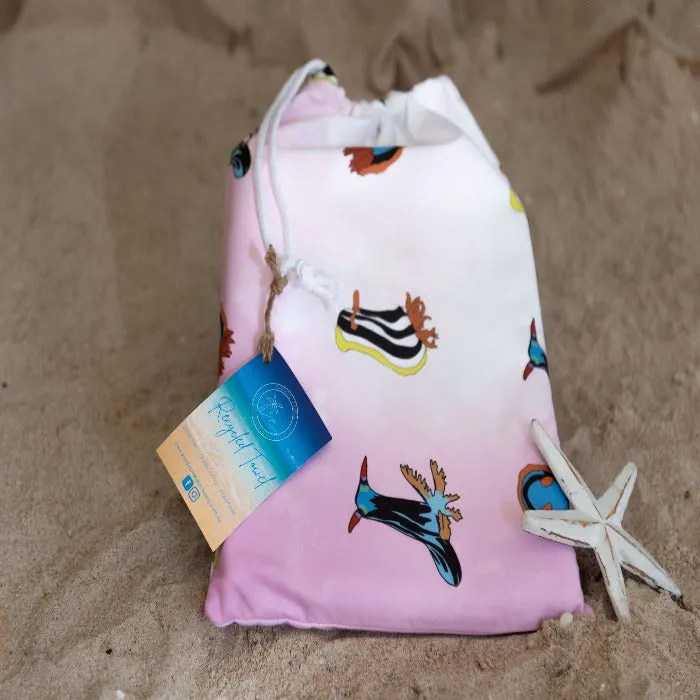 Adult Pink Nudibranch Towel | Hooded Towel | Sandy Toes Beachwear