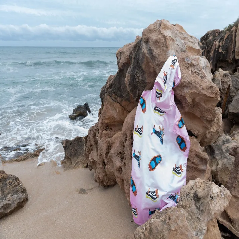 Adult Pink Nudibranch Towel | Hooded Towel | Sandy Toes Beachwear