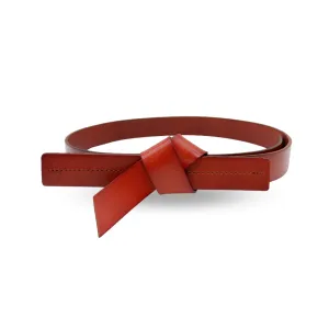 ALEXANDRIA - Women's Tan Genuine Leather Knot Belt