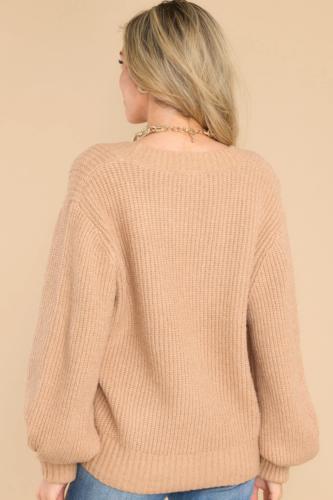 All Grown Up Tan Sweater