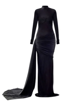 ALYSON BLACK FITTED GOWN