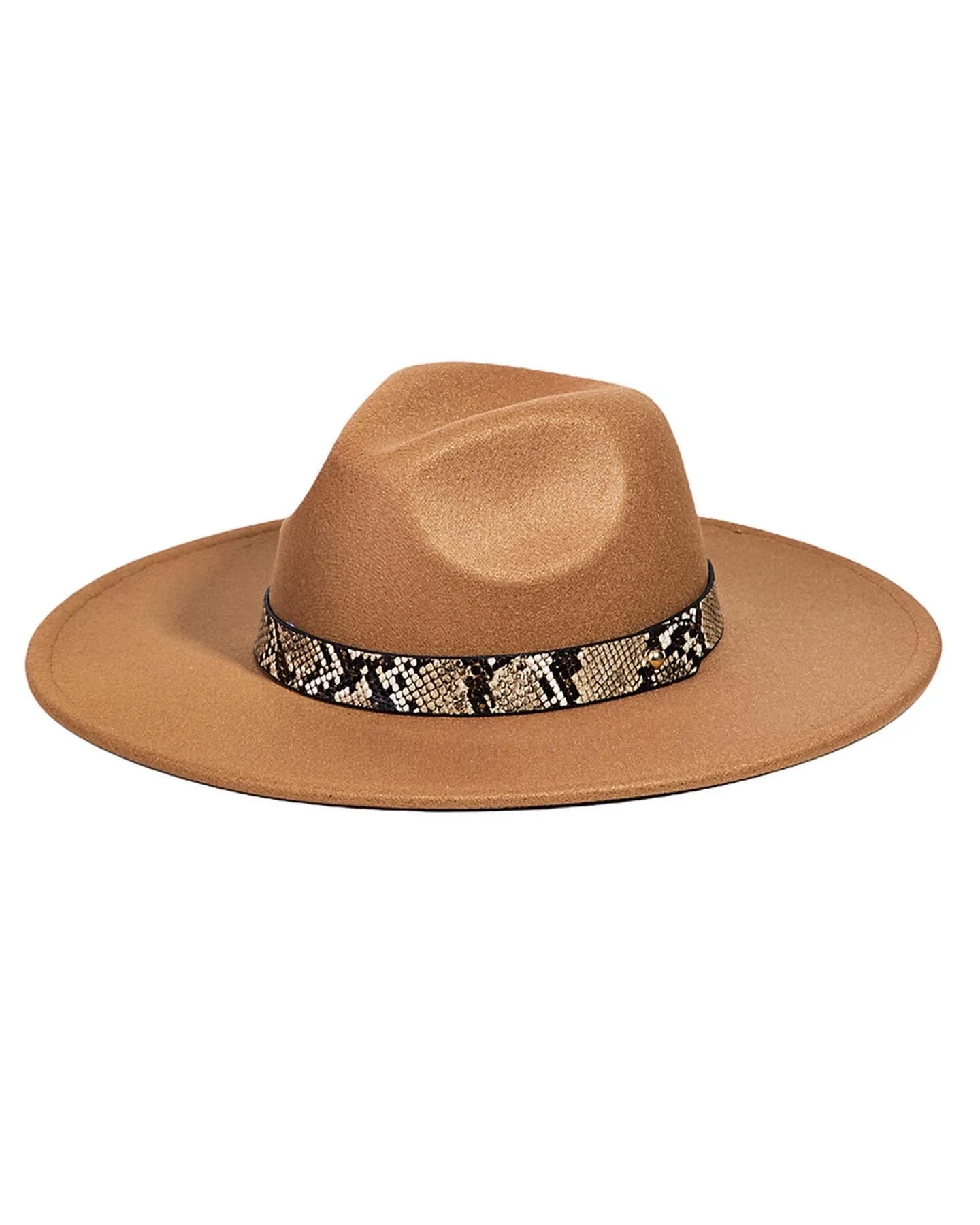 Animal Print Belt Fedora Hat