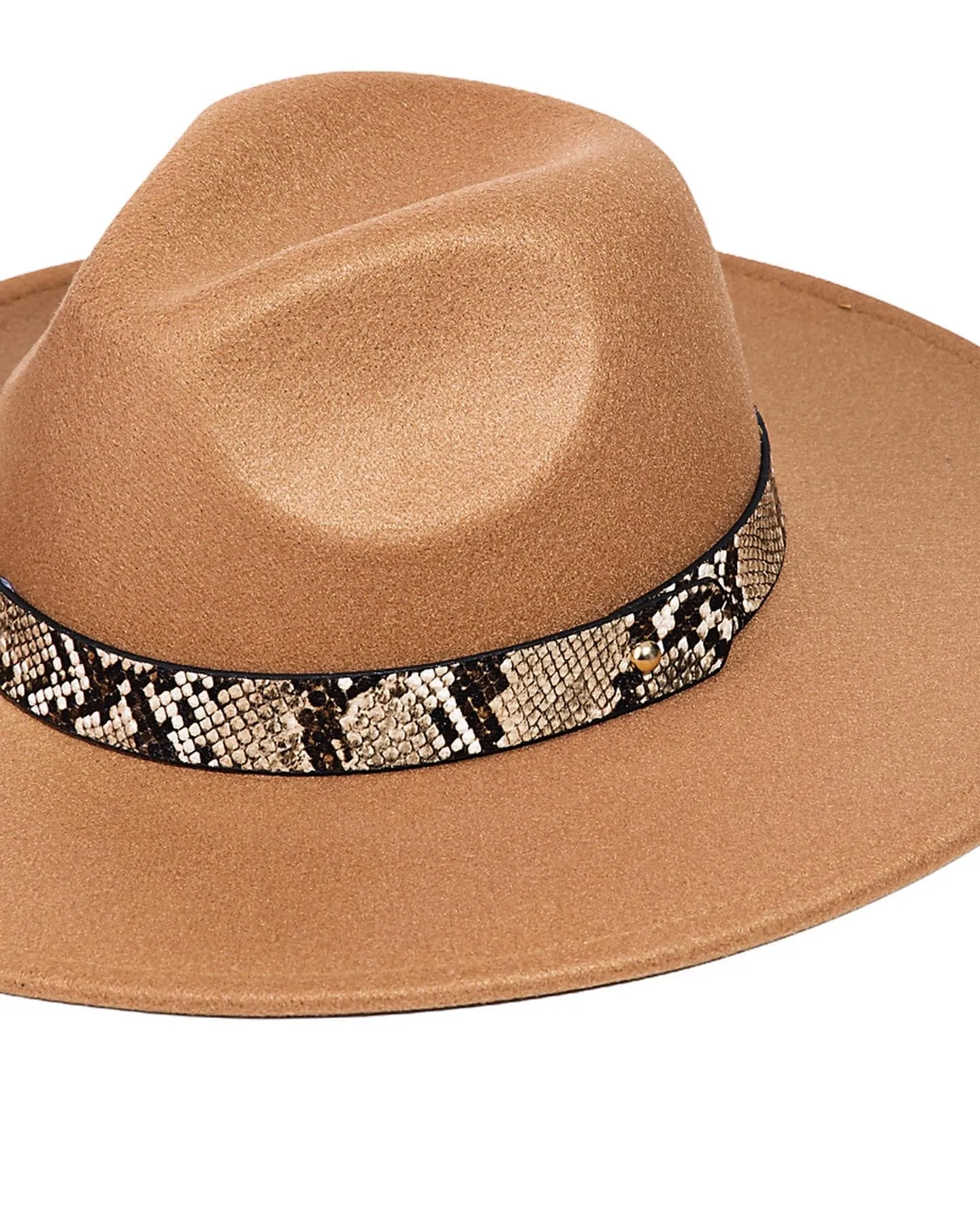 Animal Print Belt Fedora Hat