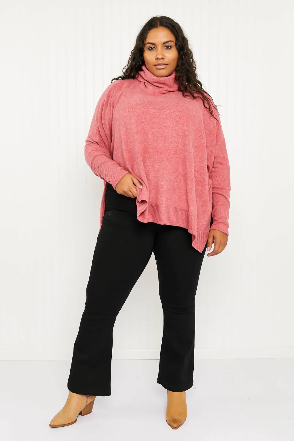 *App Exclusive* Love and Cuddles Cowl Neck Poncho Sweater