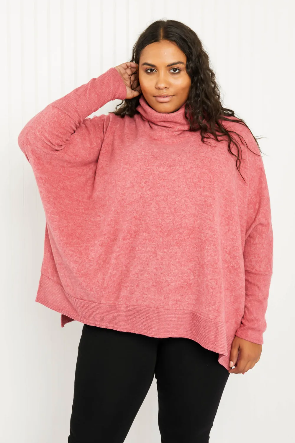 *App Exclusive* Love and Cuddles Cowl Neck Poncho Sweater