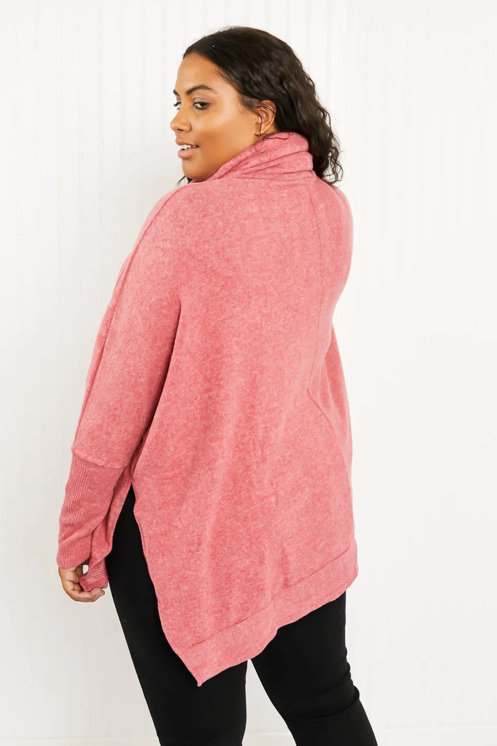 *App Exclusive* Love and Cuddles Cowl Neck Poncho Sweater