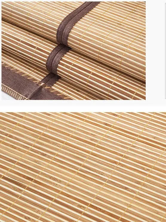 Bamboo Sleeping Mat Plus 2 Pillow Case Both Side Sheet Rug Floor Cool Mat 双面折叠竹凉席加两枕套 BMR04