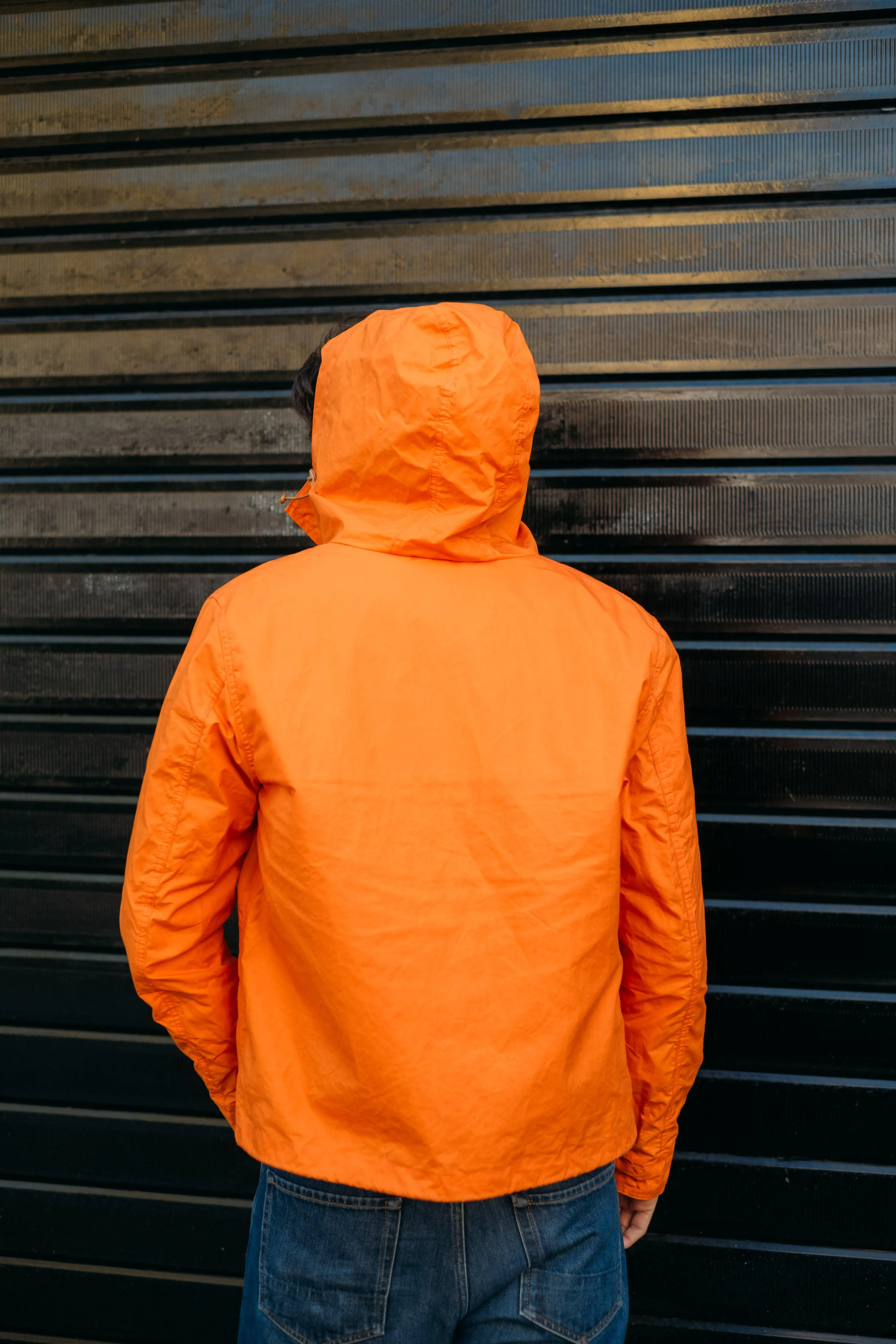 Blazer Coat With Hood Orange