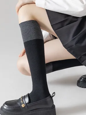 Casual Contrast Color Socks Accessories