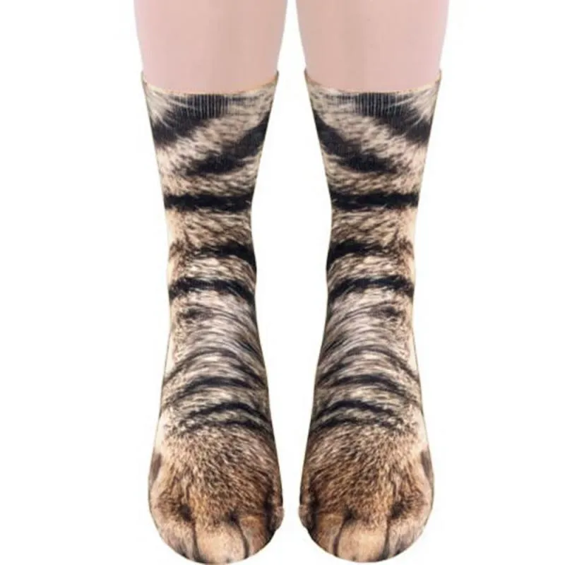 Cat Paw 3D Printed Unisex Socks