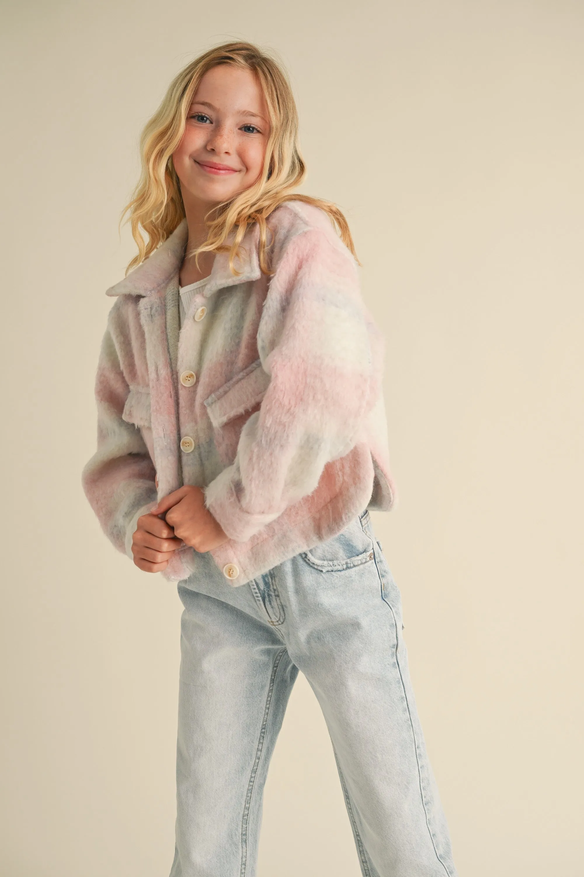 Cropped Cotton Candy Jacket