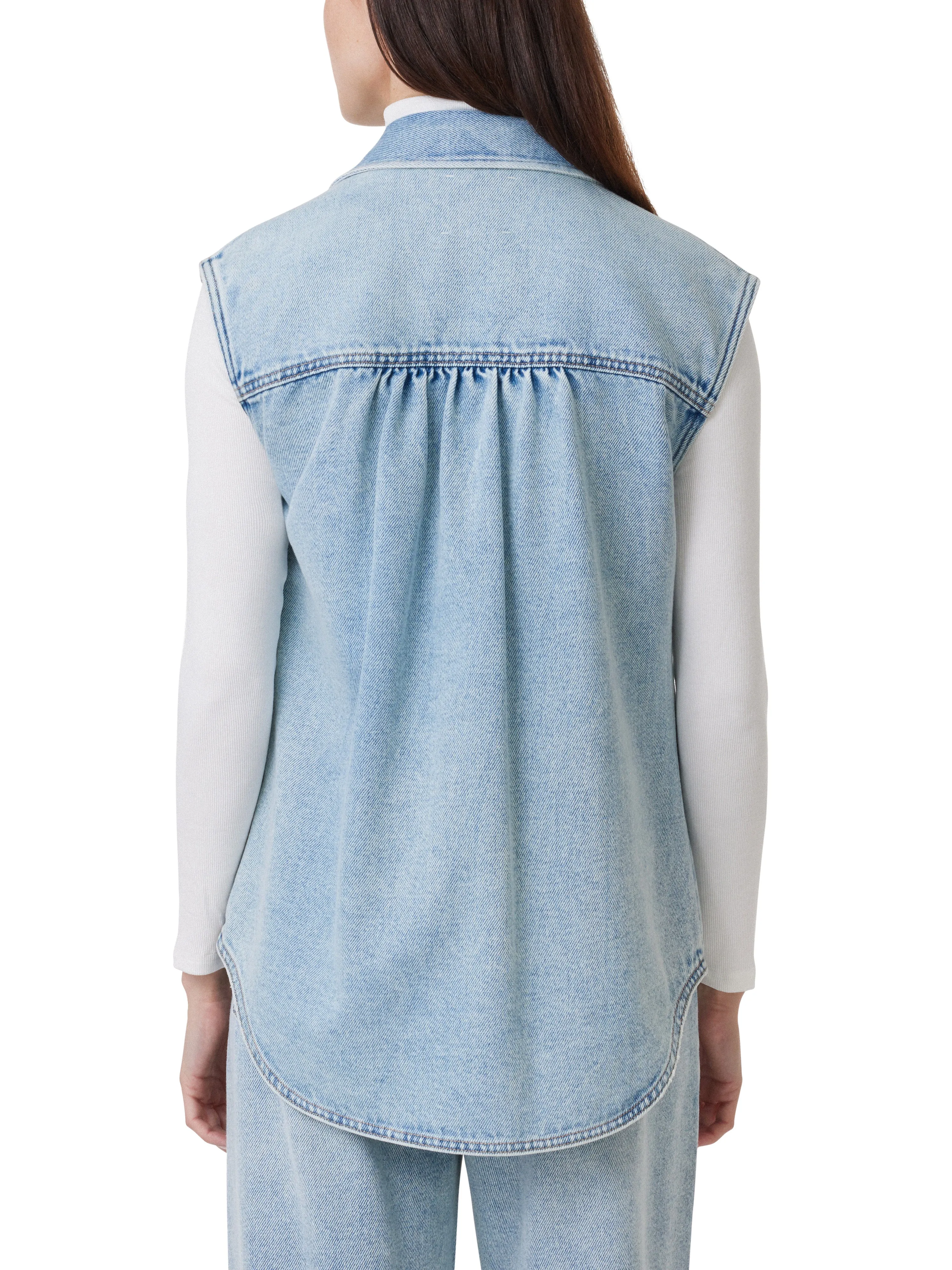 Curved Hem Shirt Vest