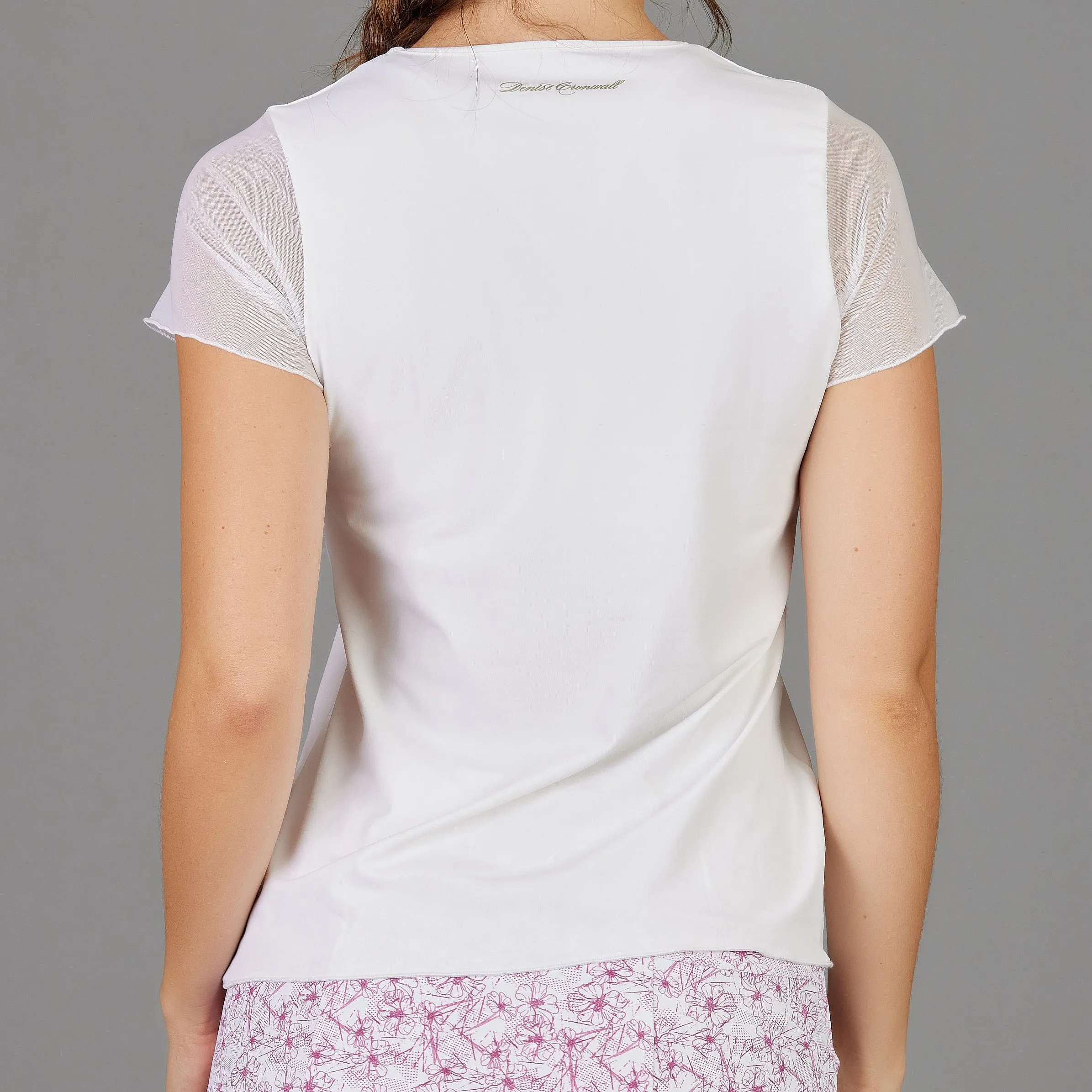 Dash Sheer Sleeve Top (white)