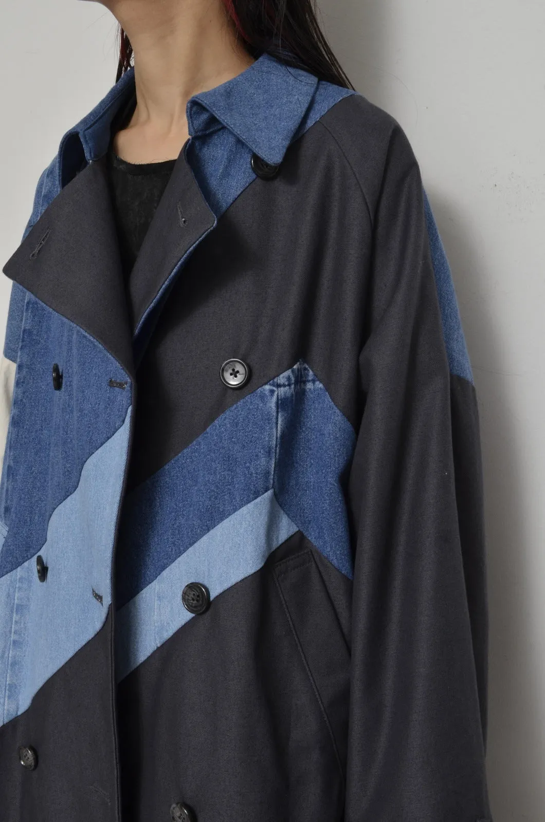 DENIM UNE UNE TRENCH COAT/LONG_01