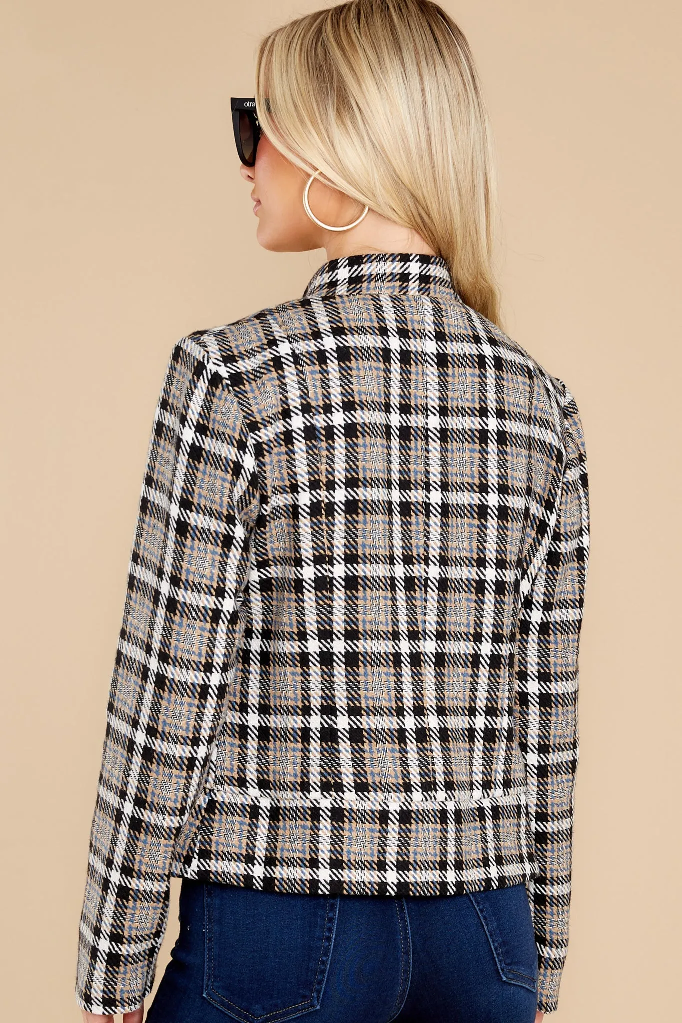 Didn't Stutter Black Plaid Jacket