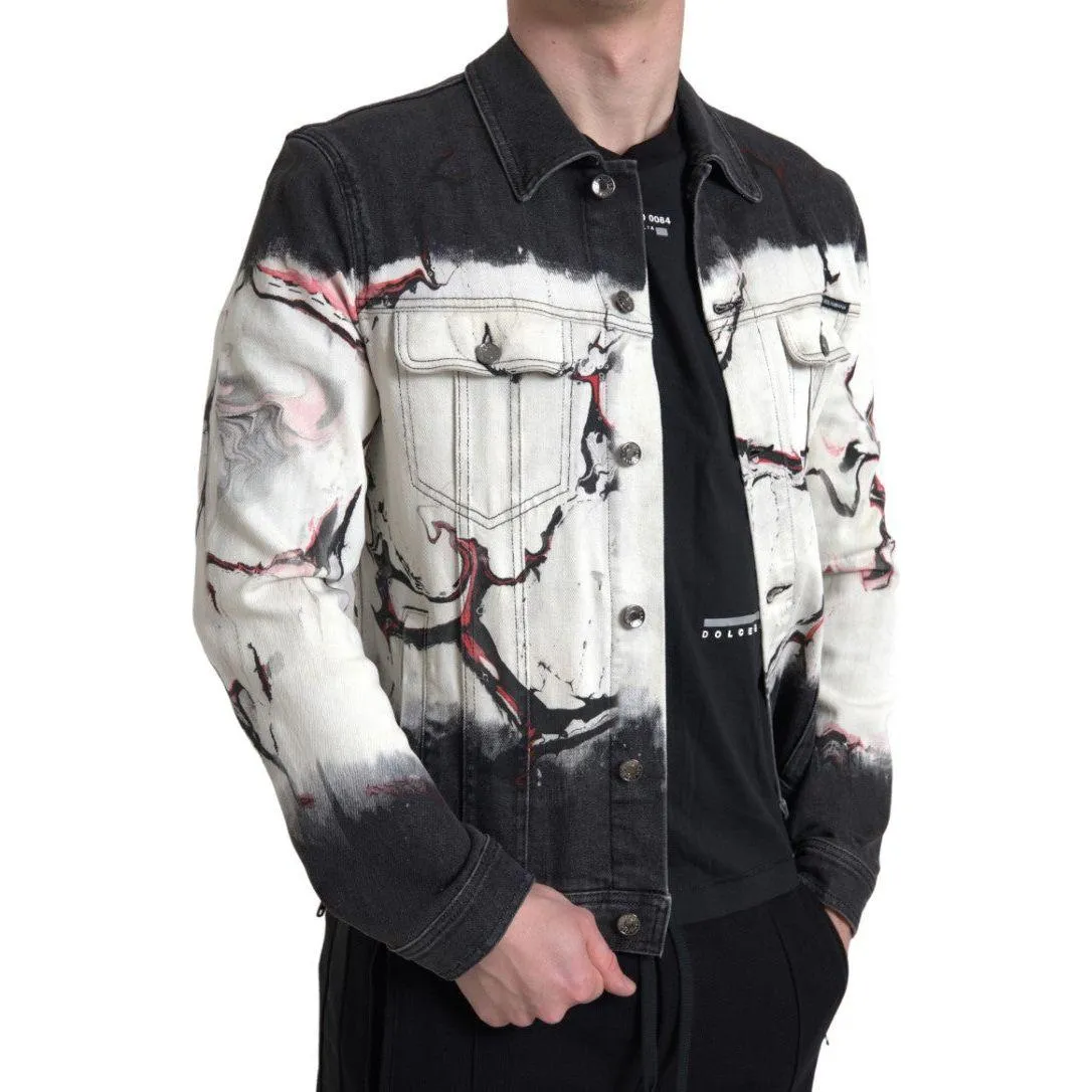 Dolce & Gabbana Multicolor Cotton Stretch Denim Jacket