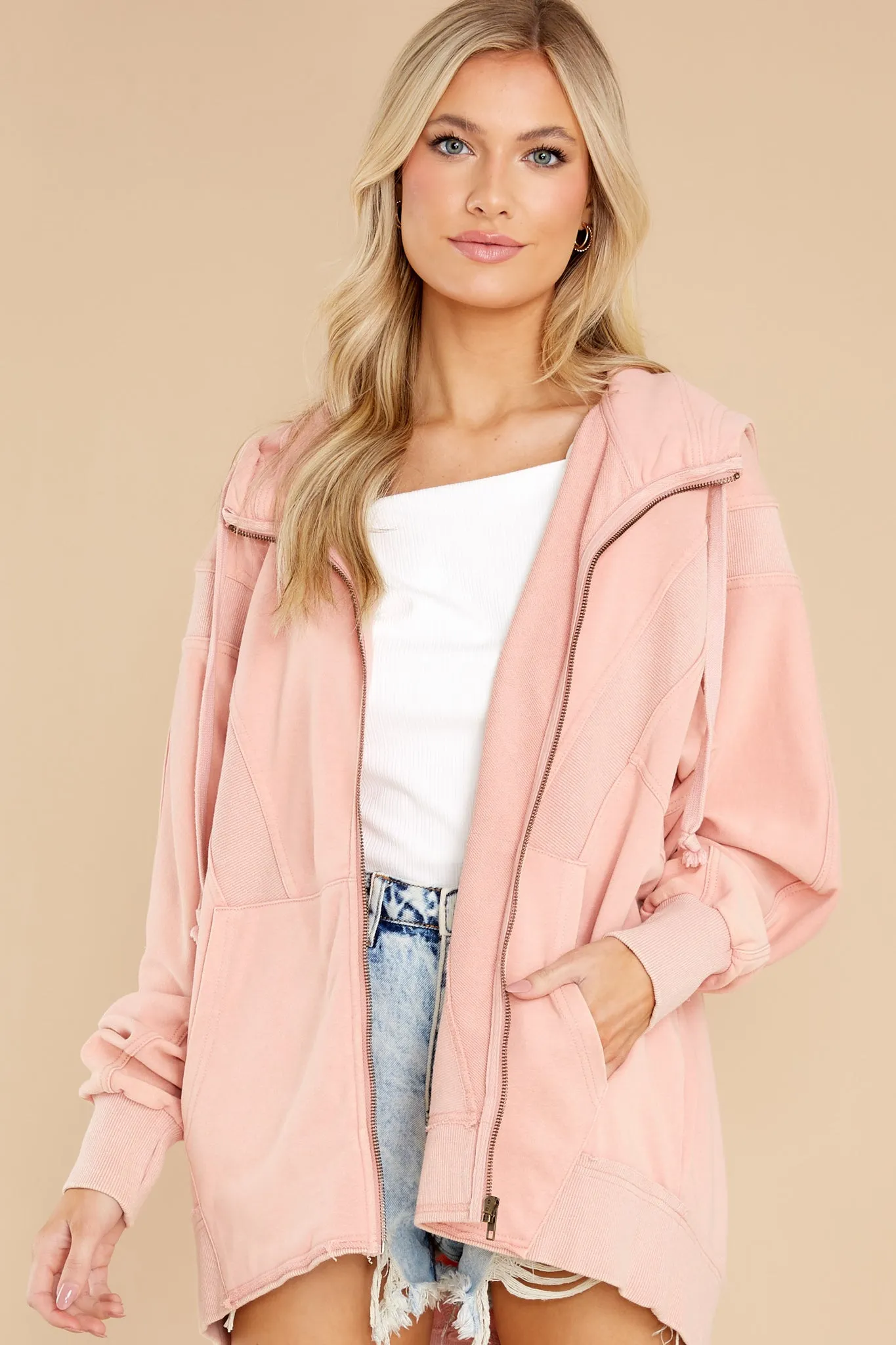 Evening Strolls Light Pink Jacket