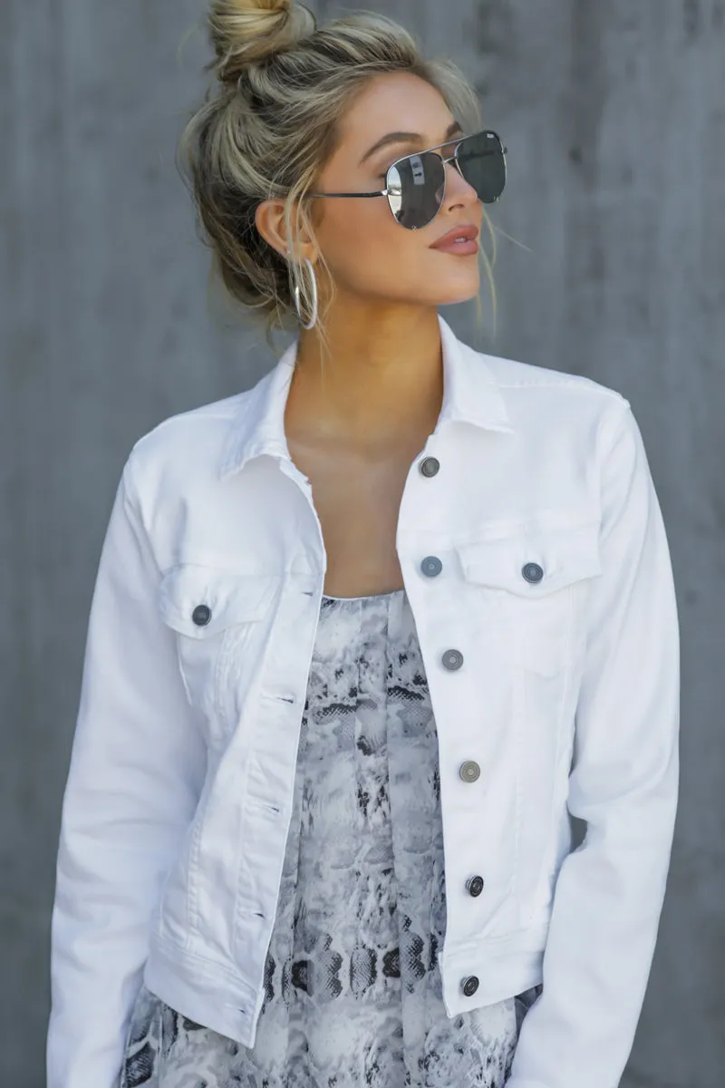 Framed By Love White Denim Jacket