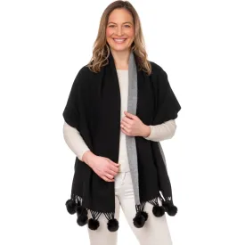 Franchetti Bond Anna Two Tone Wrap in Black and Grey