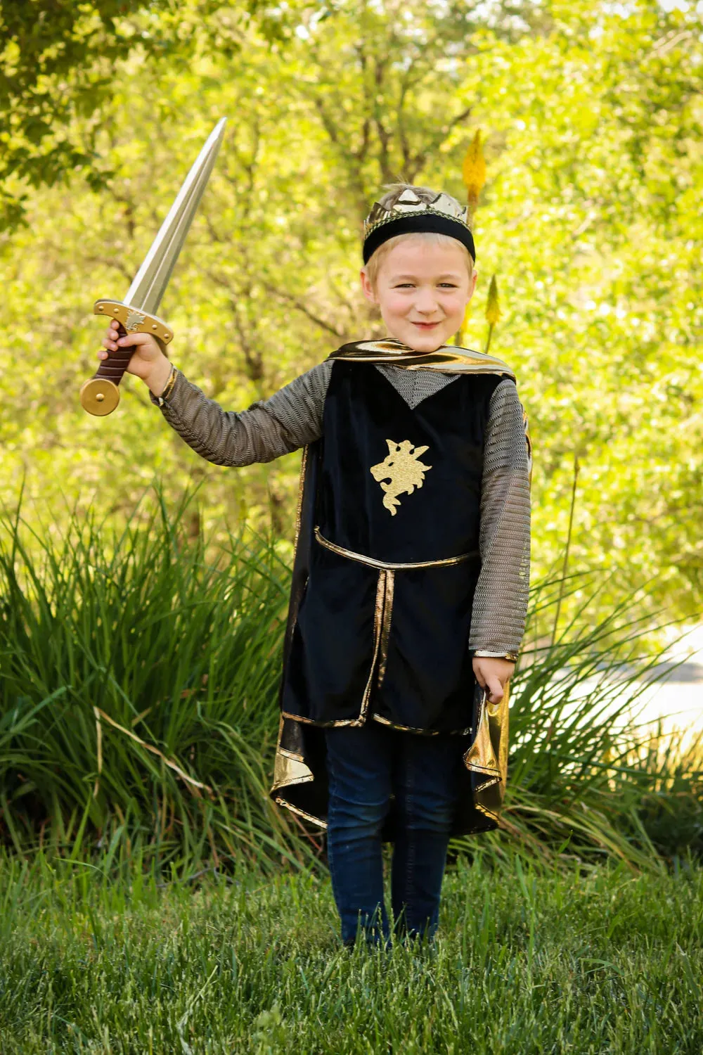 Golden Knight Tunic, Cape & Crown