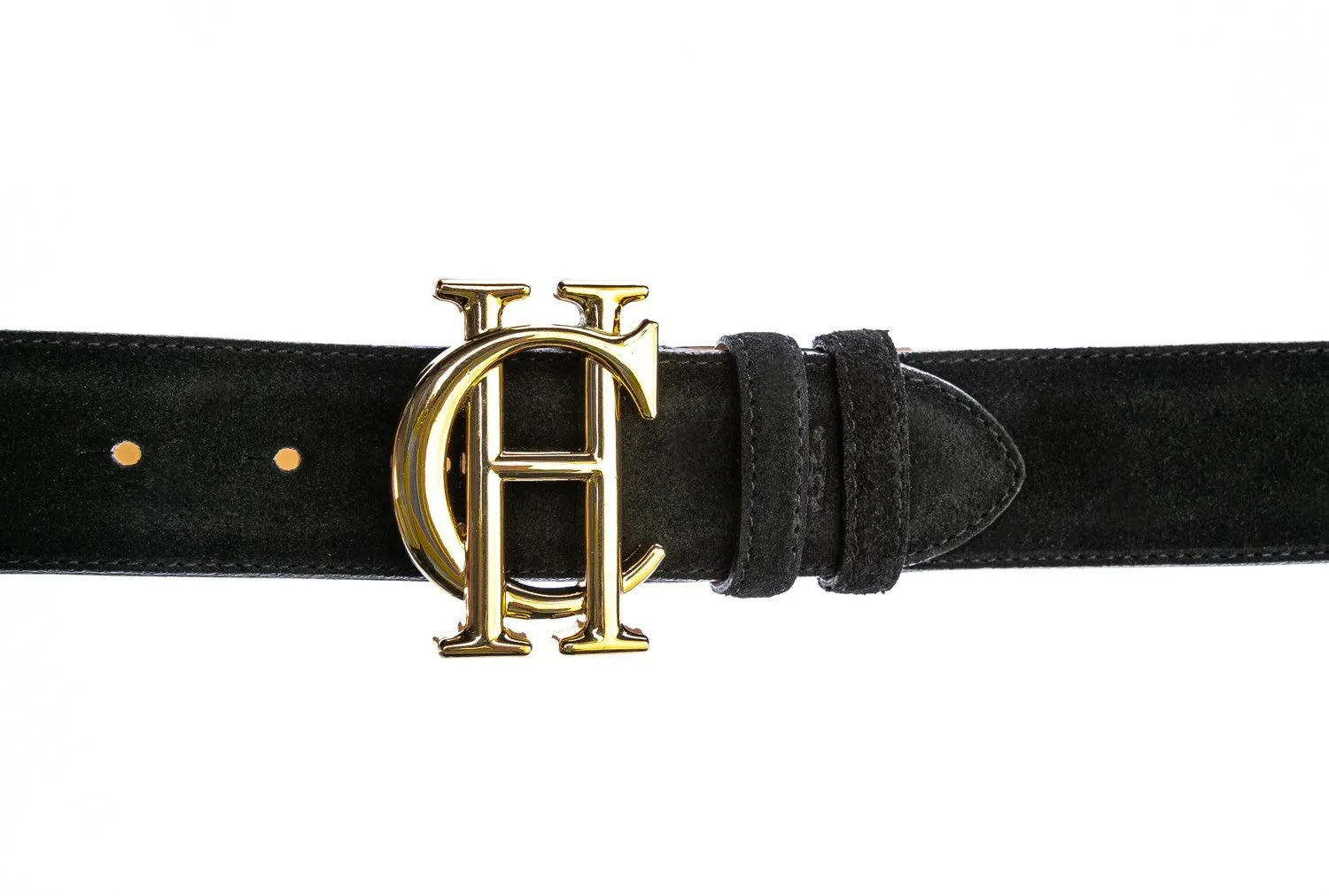 Holland Cooper Suede Ladies Belt in Black