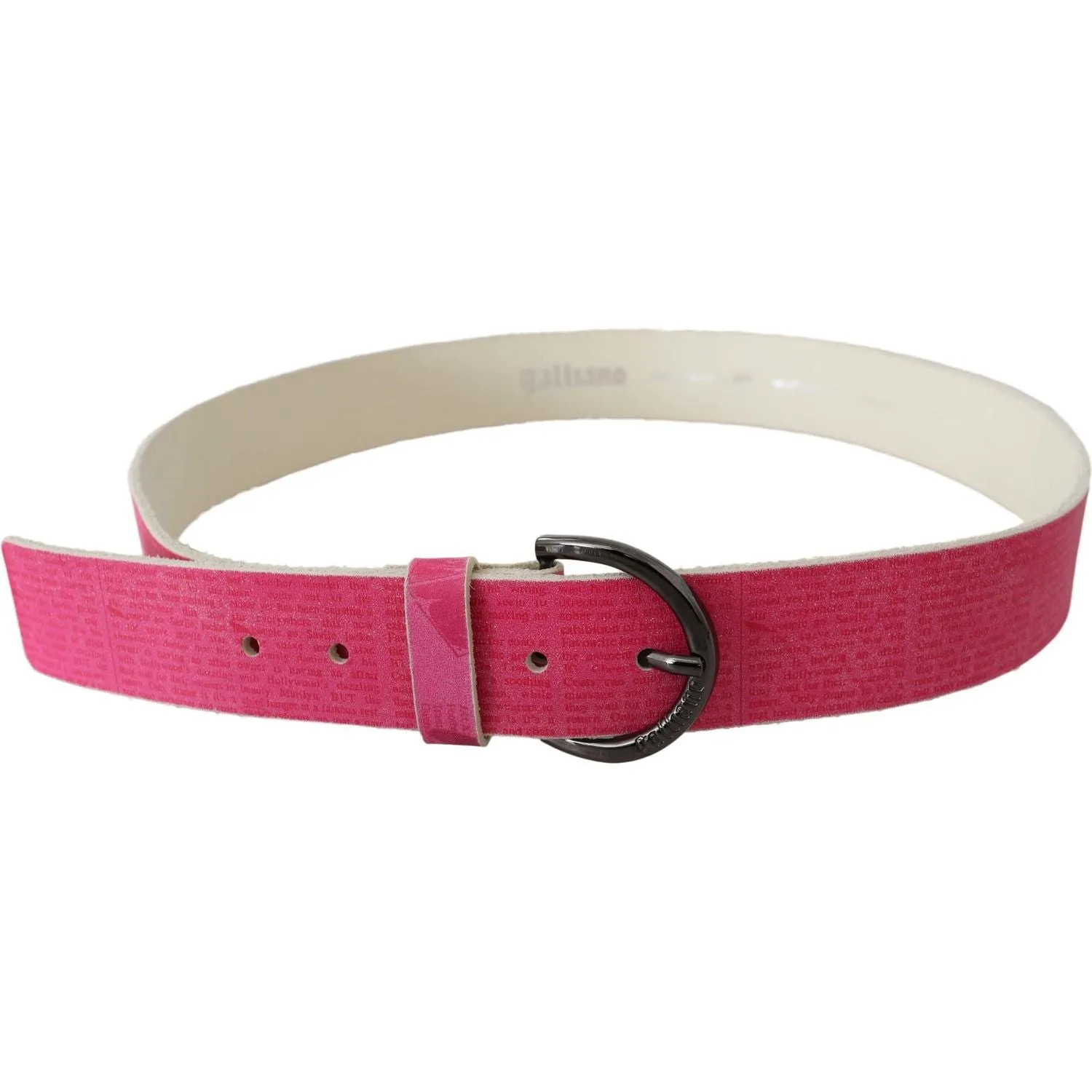 John Galliano Elegant Pink Leather Fashion Belt