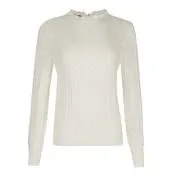 Long Sleeve Frill Pointelle Sweater