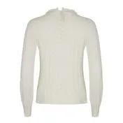 Long Sleeve Frill Pointelle Sweater