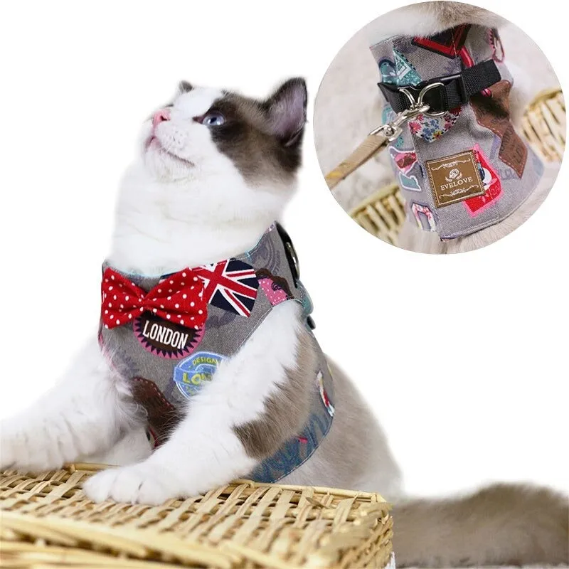 Millie Adjustable Cat Vest Harness With Leash Escape Proof Cat Harness