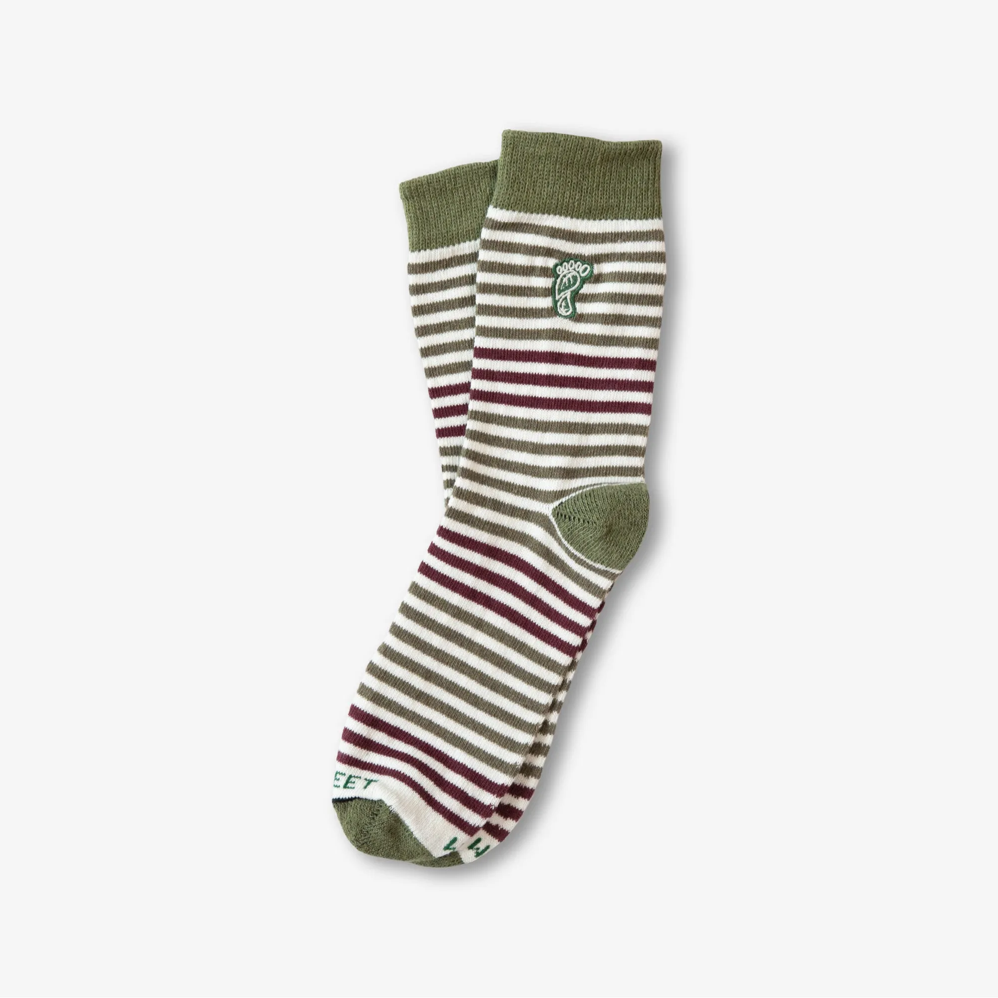 Olive & Burgundy Striped