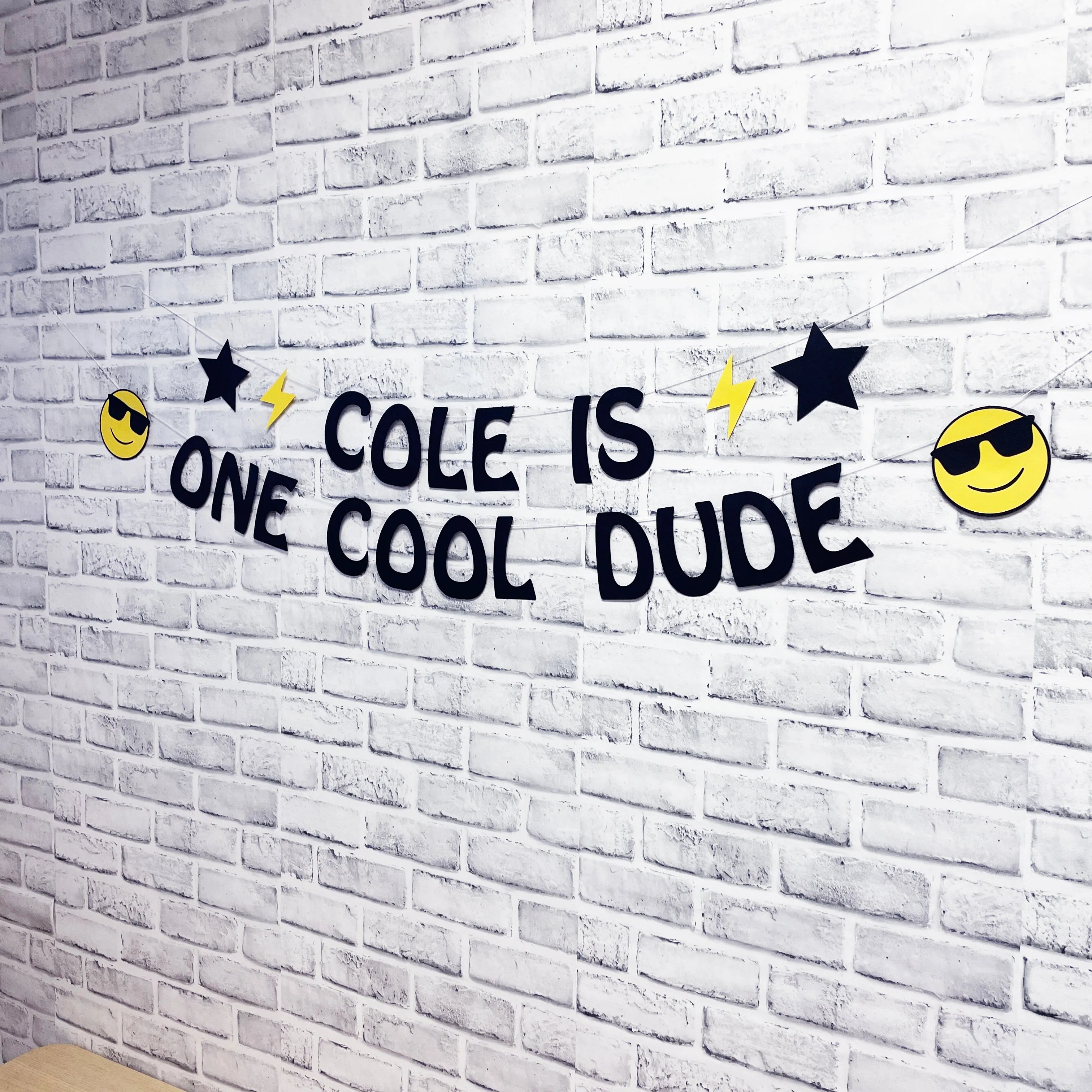 One Cool Dude Birthday Banner