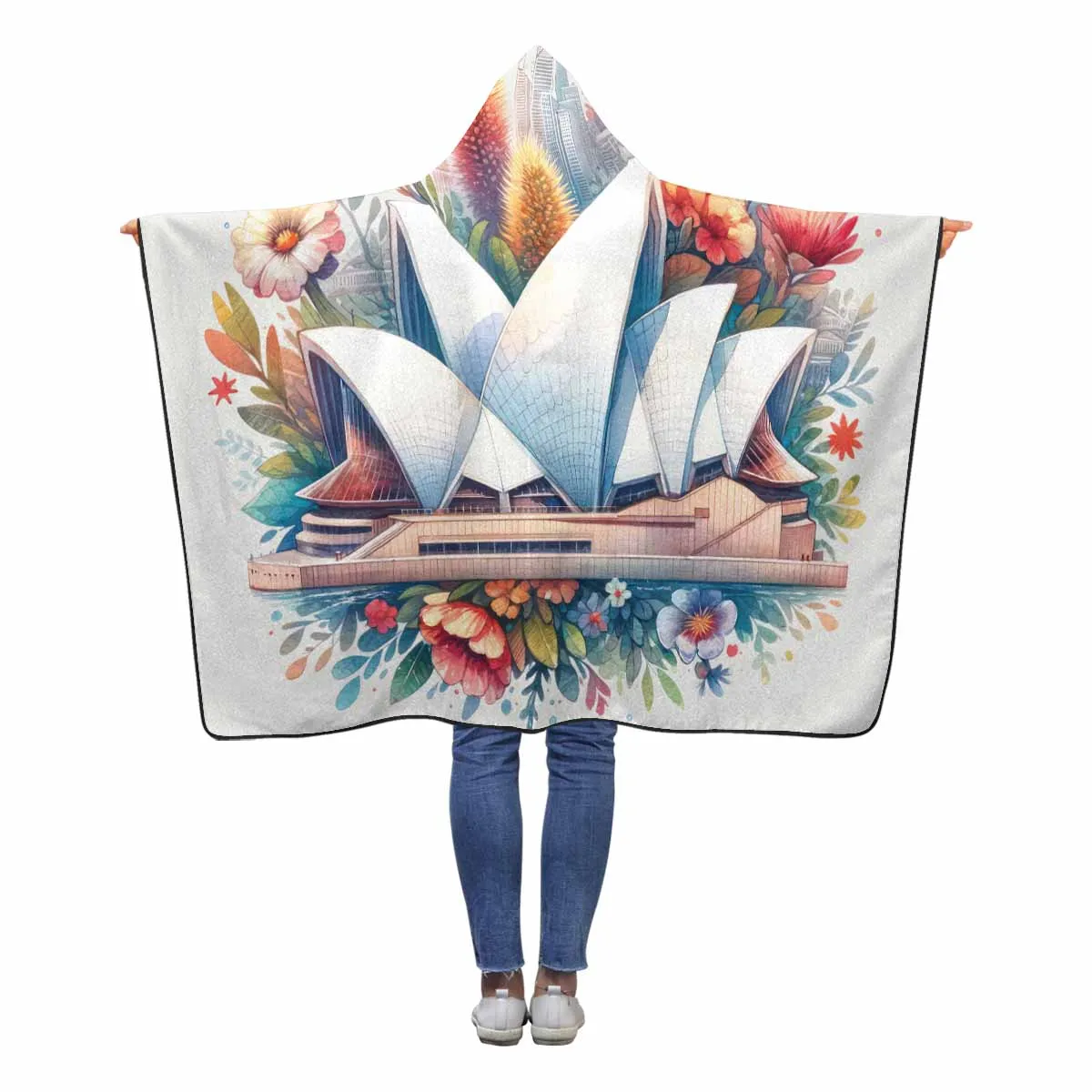 Opera House Awd1311  Hooded Blanket 60"x50"