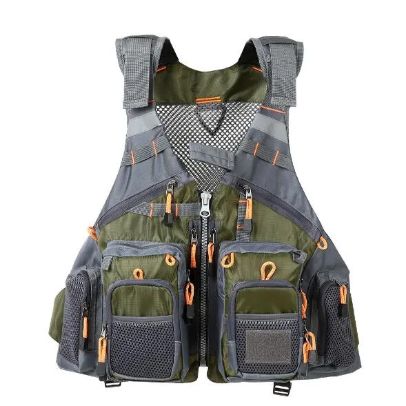 Outdoor Sport Fishing Life Vest Men Breathable Swimming Life Jacket Safety Waistcoat Survival Utility Vest