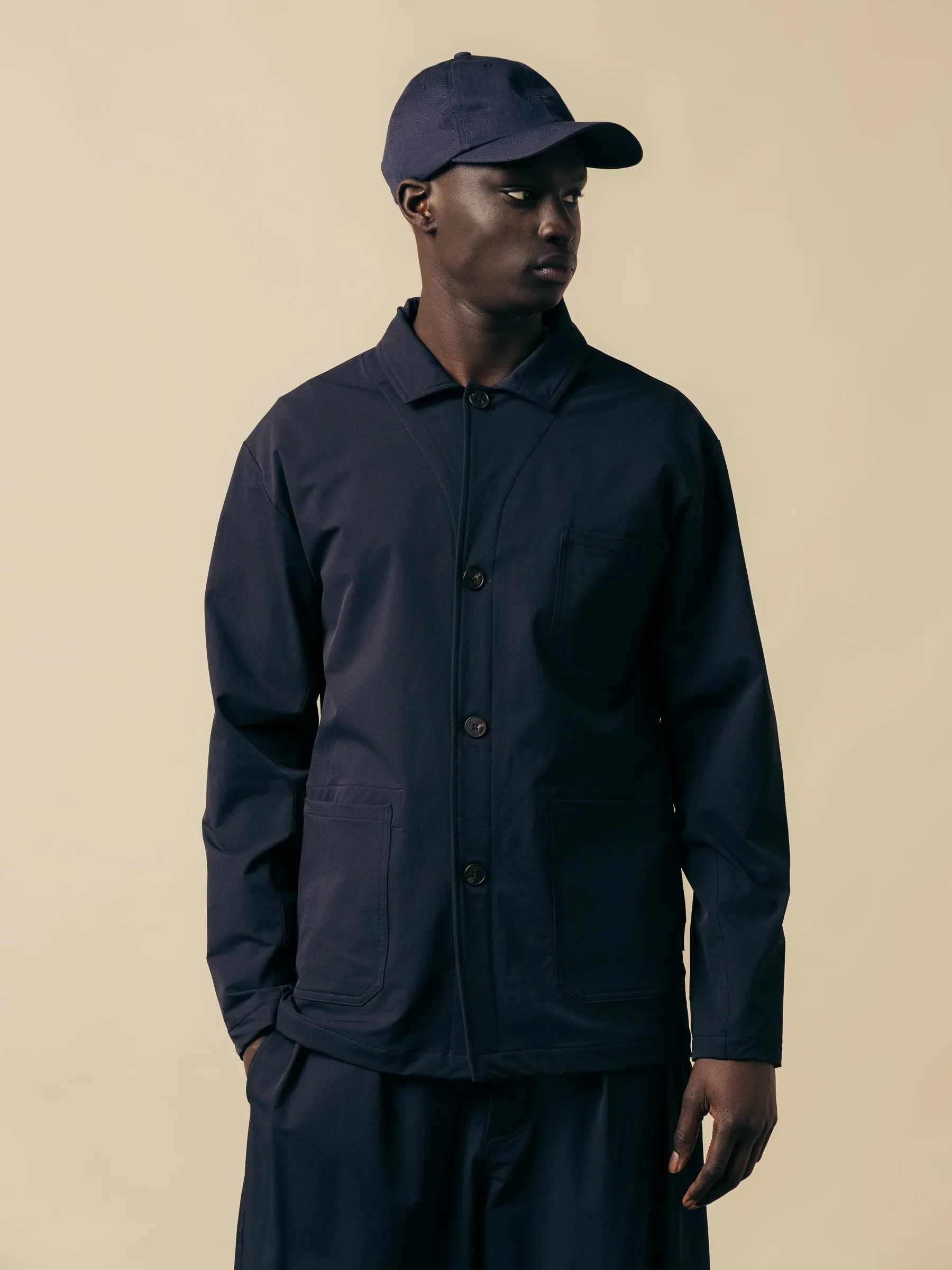 Port Jacket In Dark Navy CORDURA 4-Way Stretch Nylon