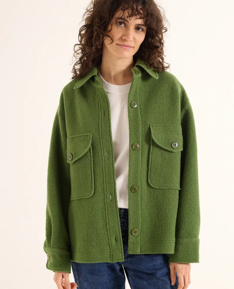 Elegant Sacre Coeur Aime Prairie Green Jacket for Stylish Comfort