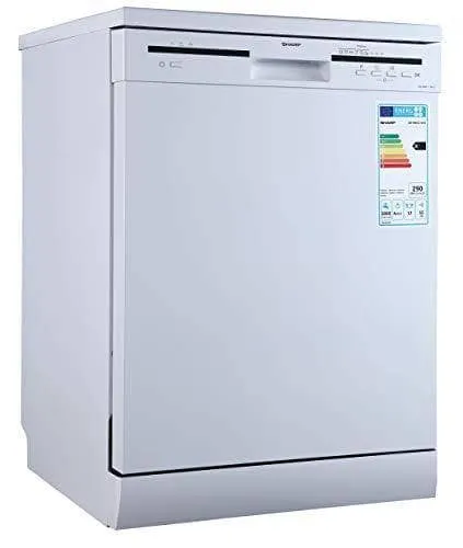 Sharp 6 Programs 12 Place settings, Free standing Dishwasher, White - QW-MB612-WH3