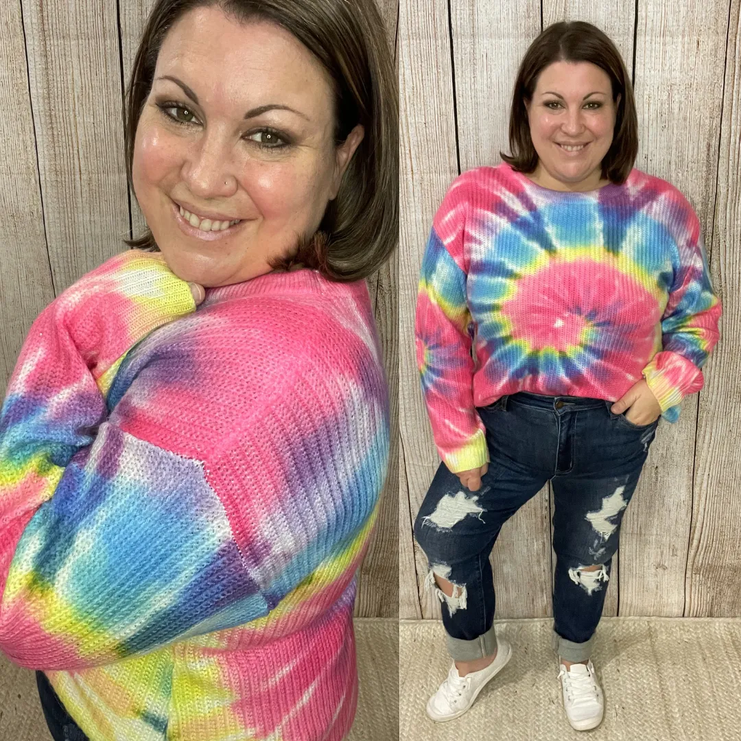 Tie Dye Thermal Sweater