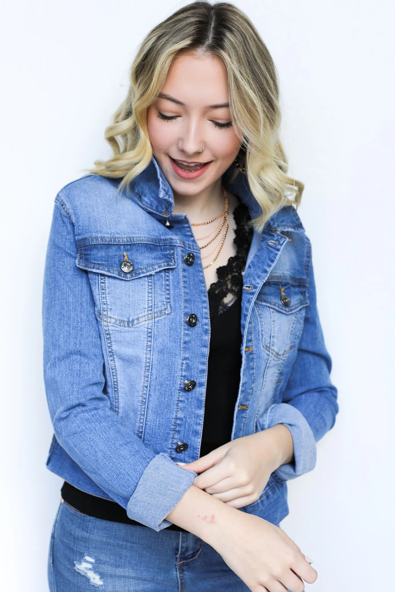 Wonderful Life Dark Wash Denim Jacket